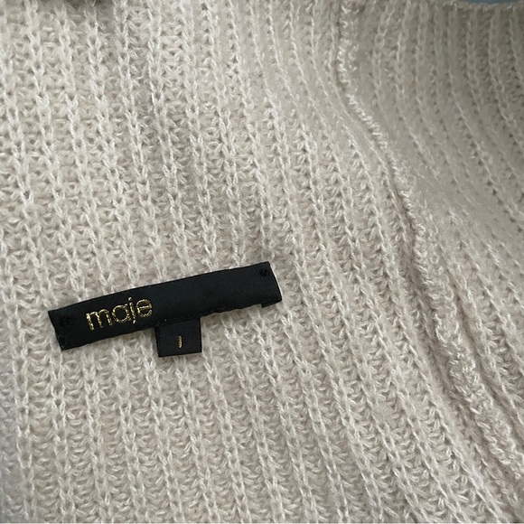 Maje Beige Turtleneck Sweater Top - Picture 5 of 5